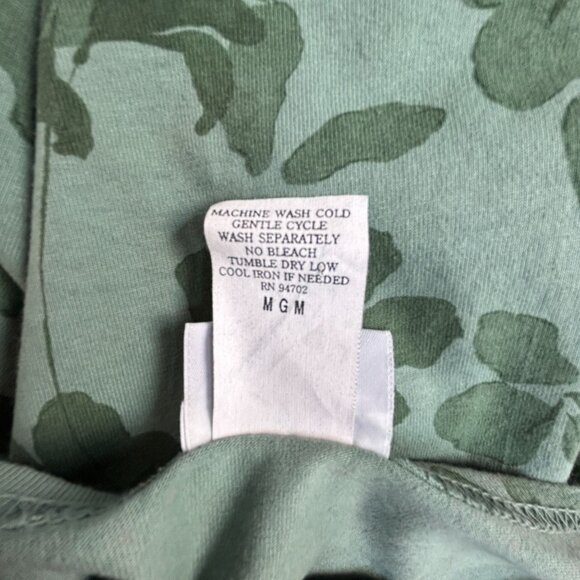 Cotton Studio Womens Green Floral Print Short Sleeve T-Shirt Casual Tee Medium - Picture 4 of 7